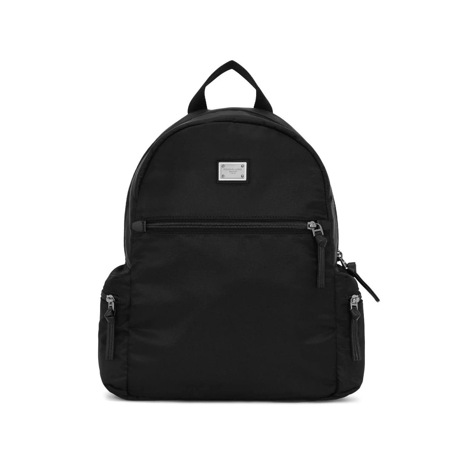 Logo tag nylon backpack