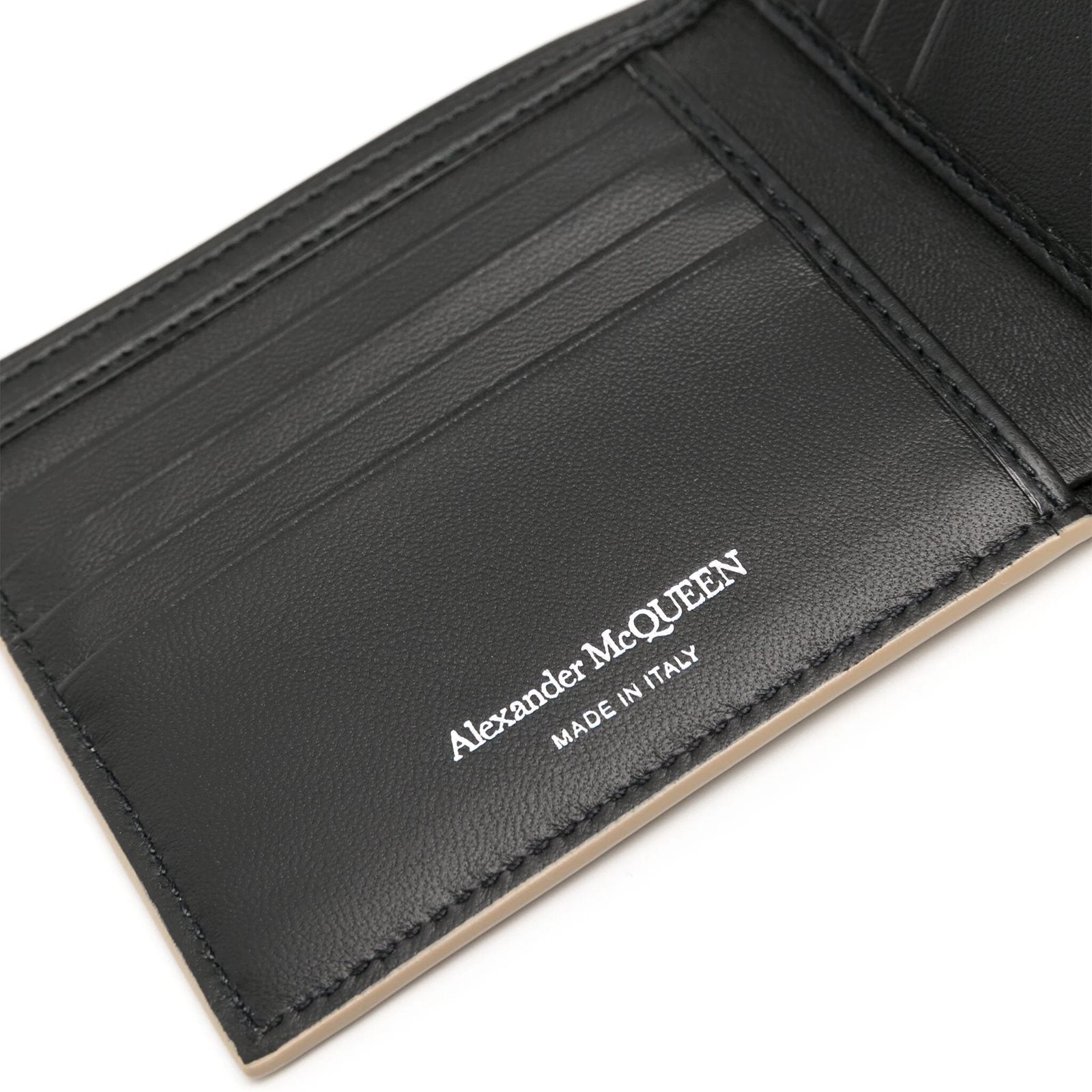 Calf leather billfold wallet