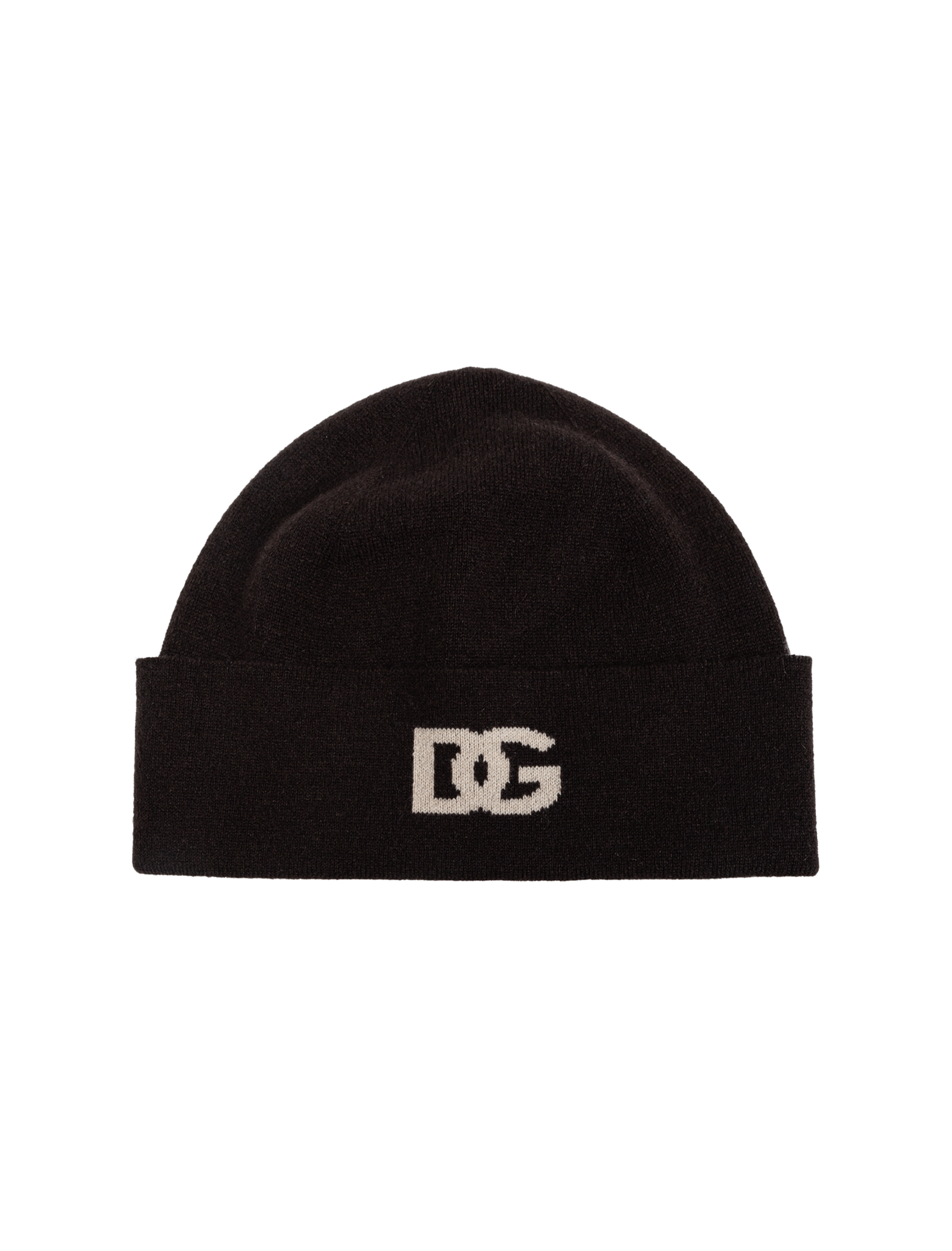 Logo cashmere beanie hat