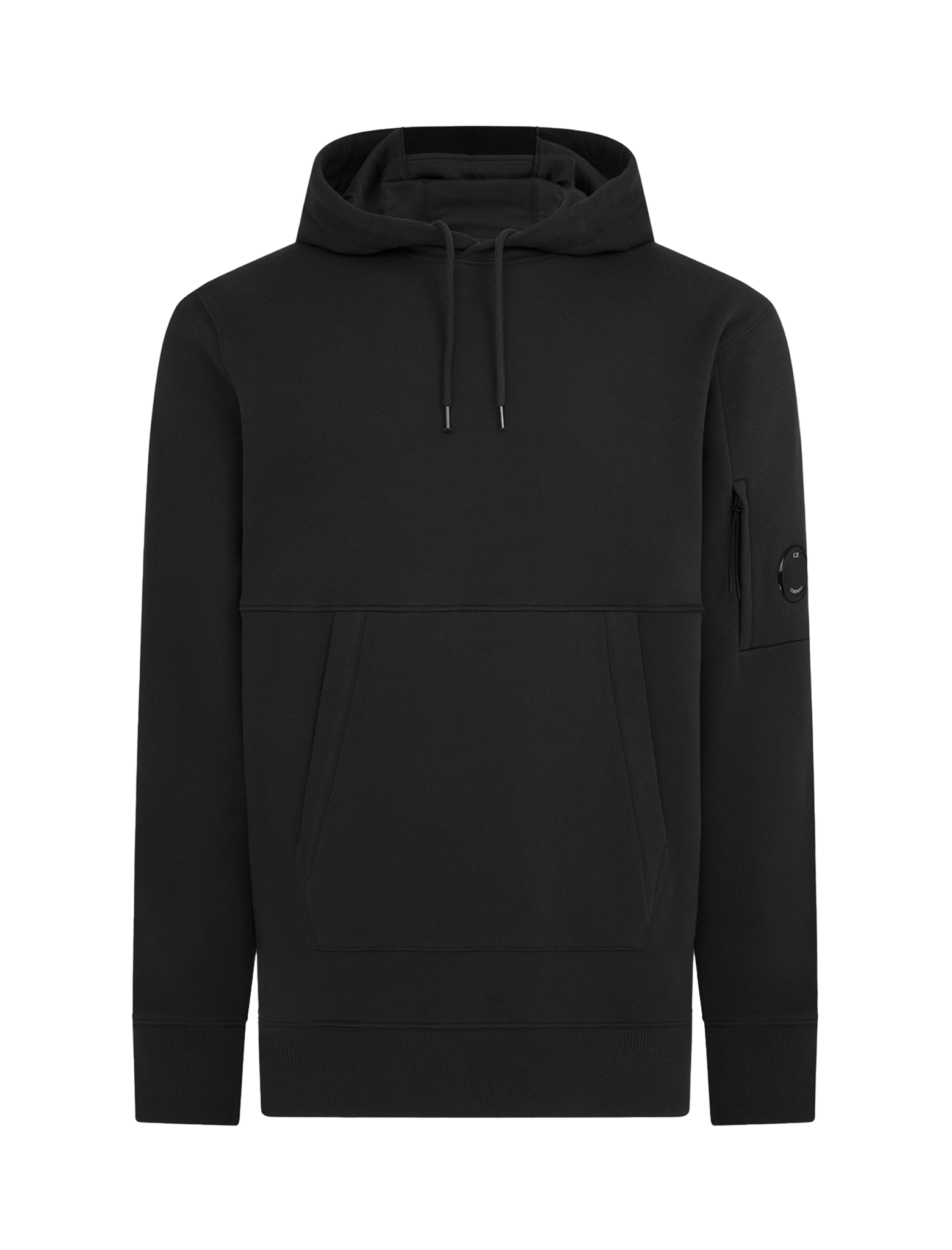 Diagonal raised fleece hoodie