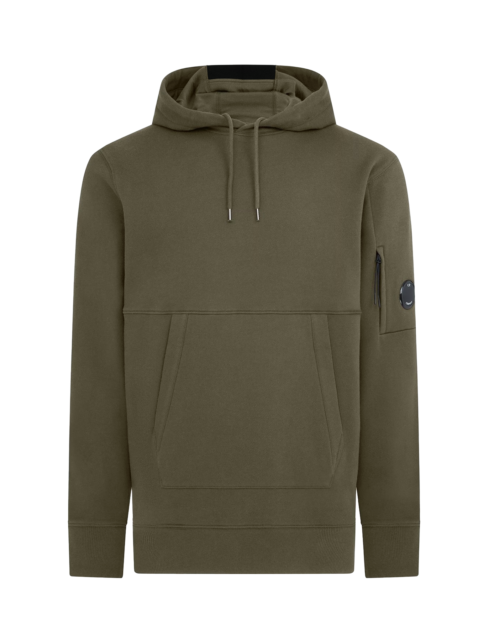 Diagonal raised fleece hoodie