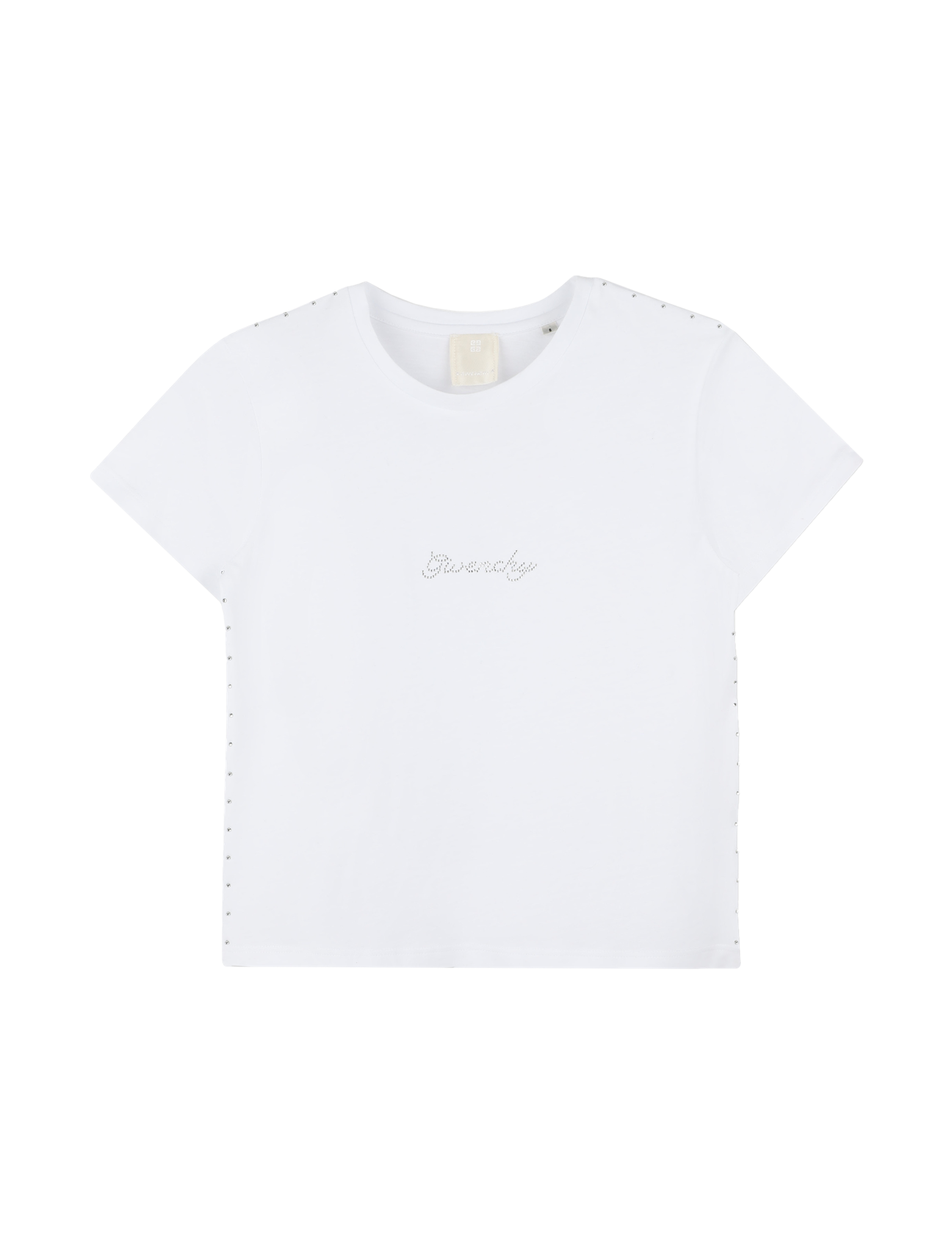 T-Shirt mit Diamantés-Logo