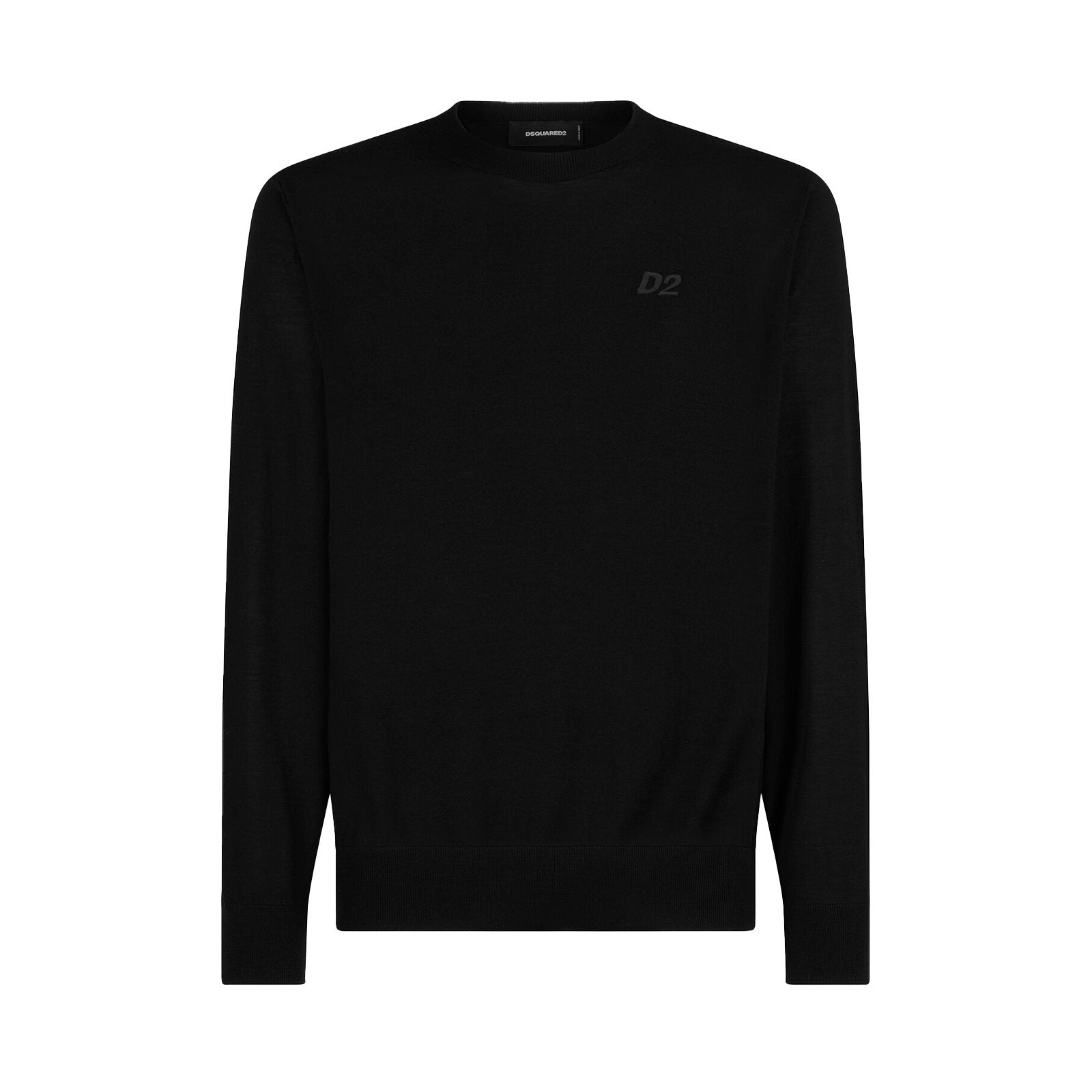 Embroidered logo pullover knit