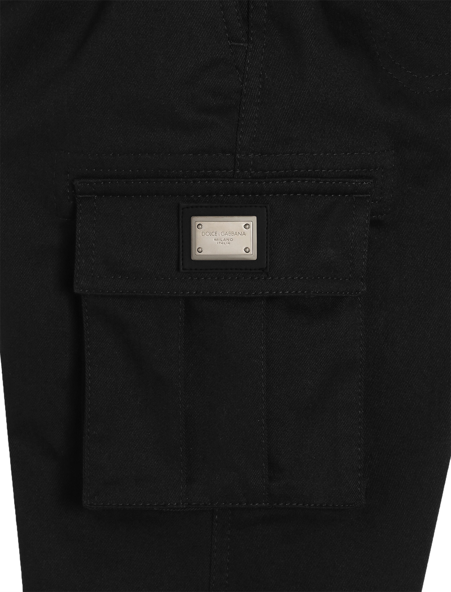 Gabardine logo tag cargo pants