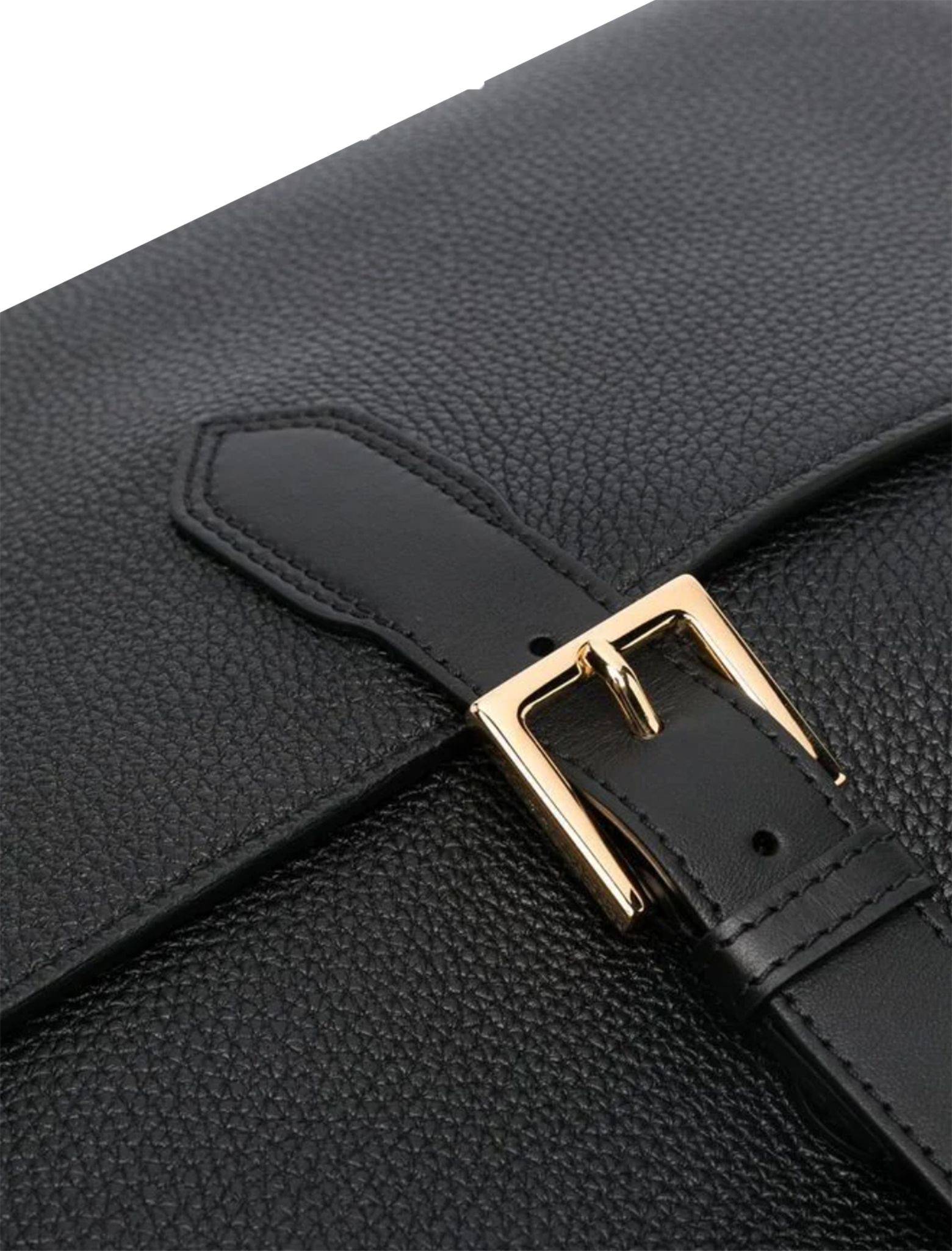 Grain leather messenger bag