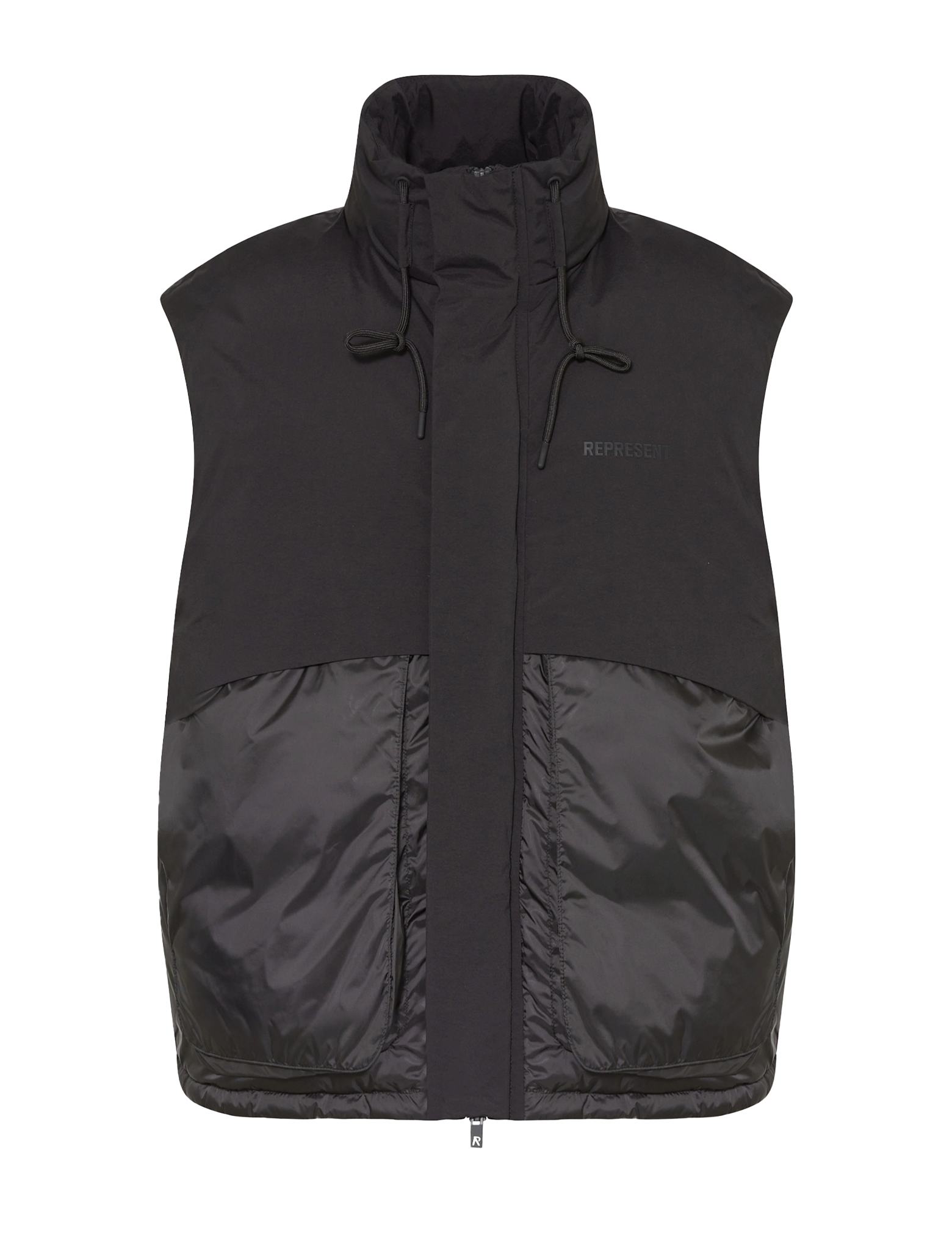 Layered puffer gilet