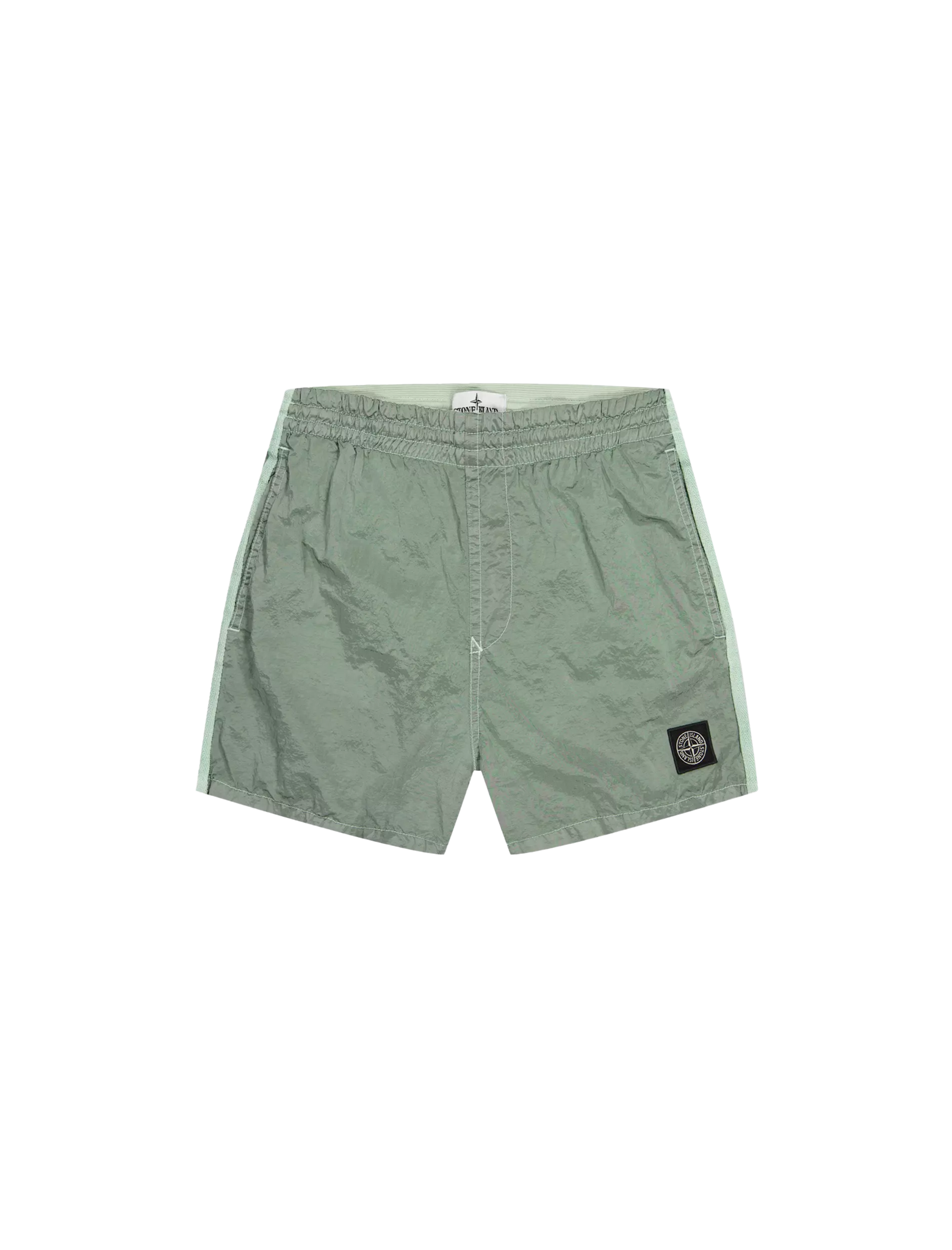 Badeshorts in Crinkle-Optik mit Logo