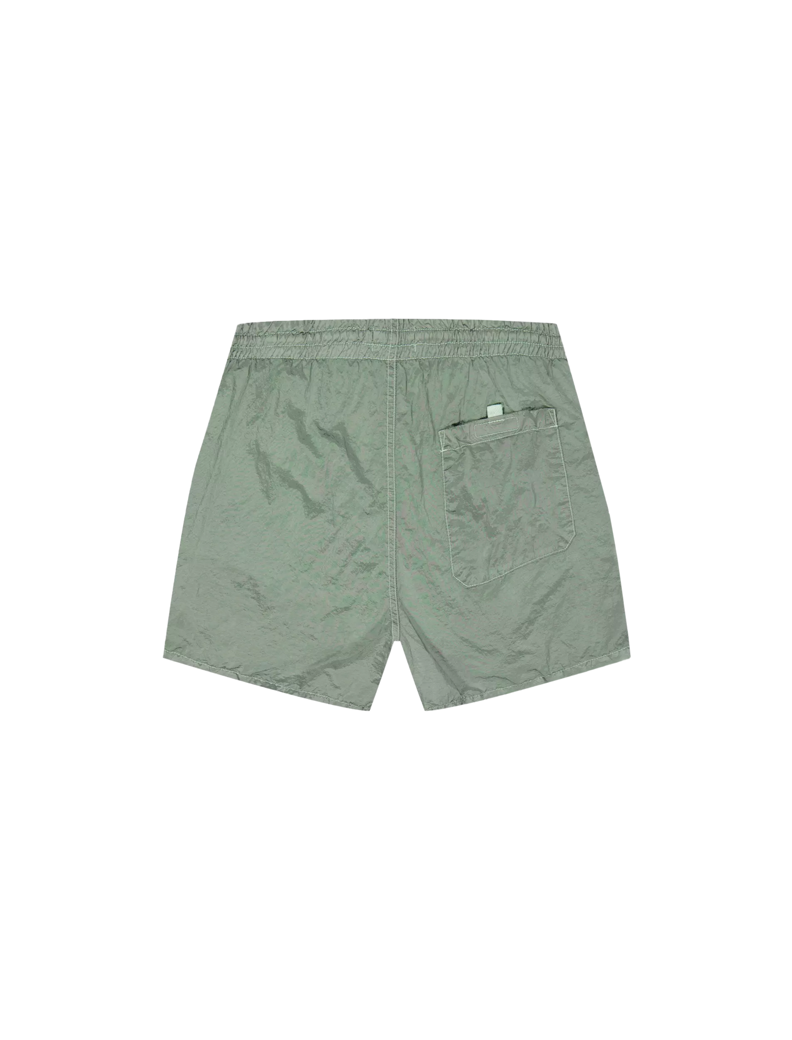 Badeshorts in Crinkle-Optik mit Logo