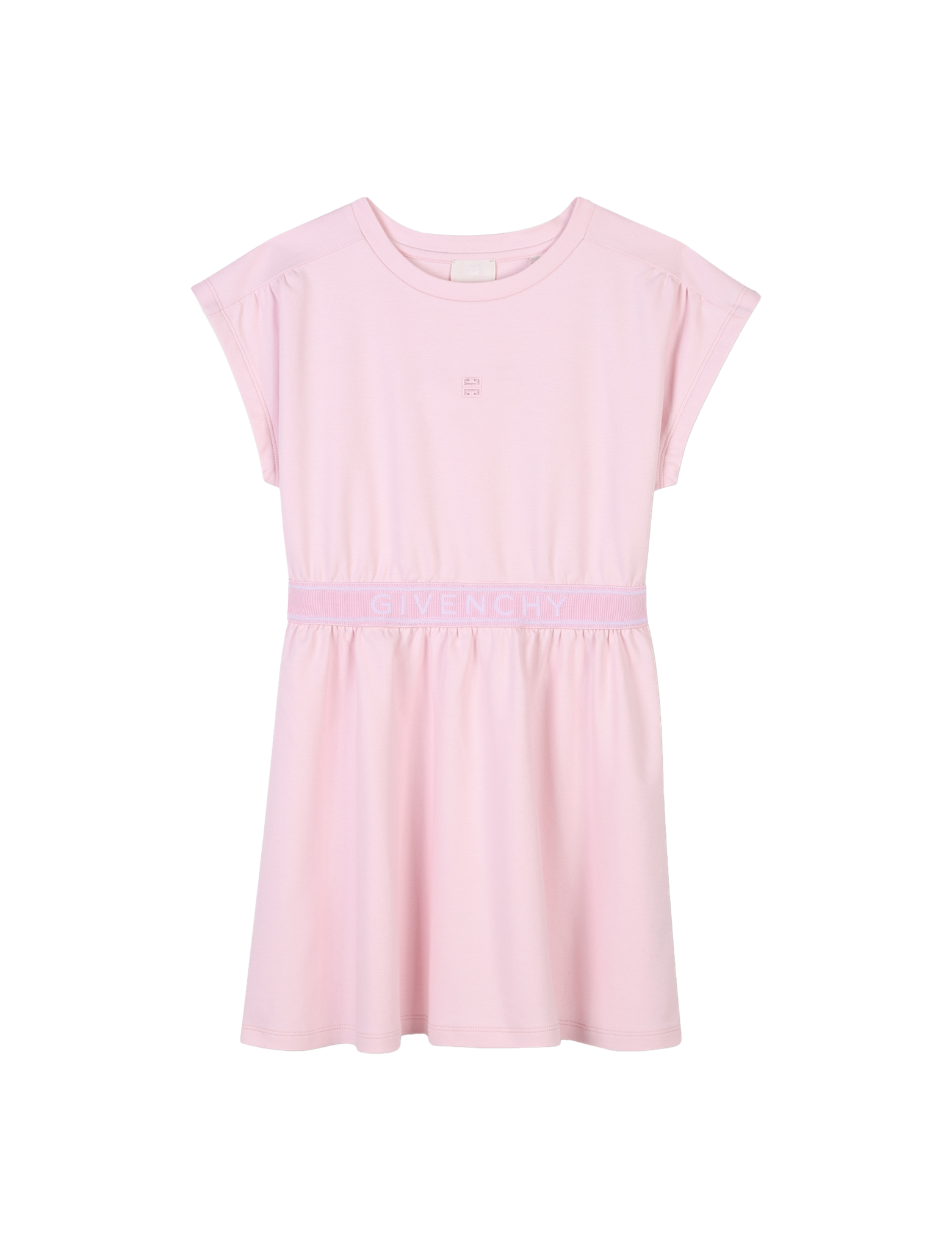 Kleid mit Logo und elastischer Taille