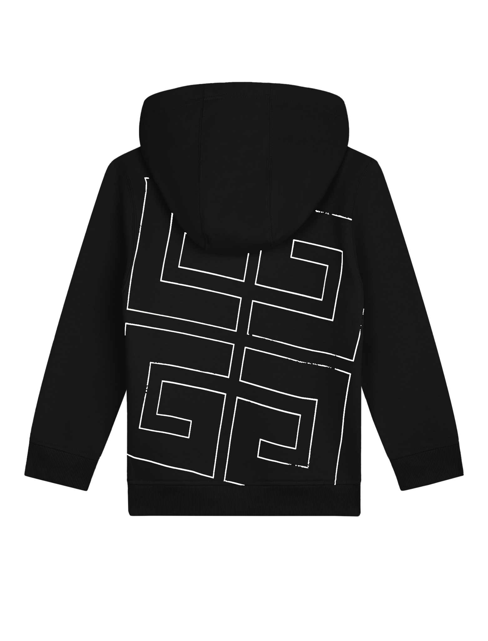 Logo print fleece hoodie