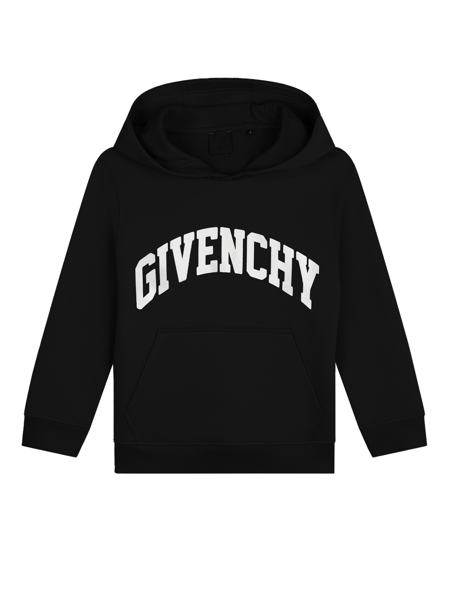 Logo print fleece hoodie