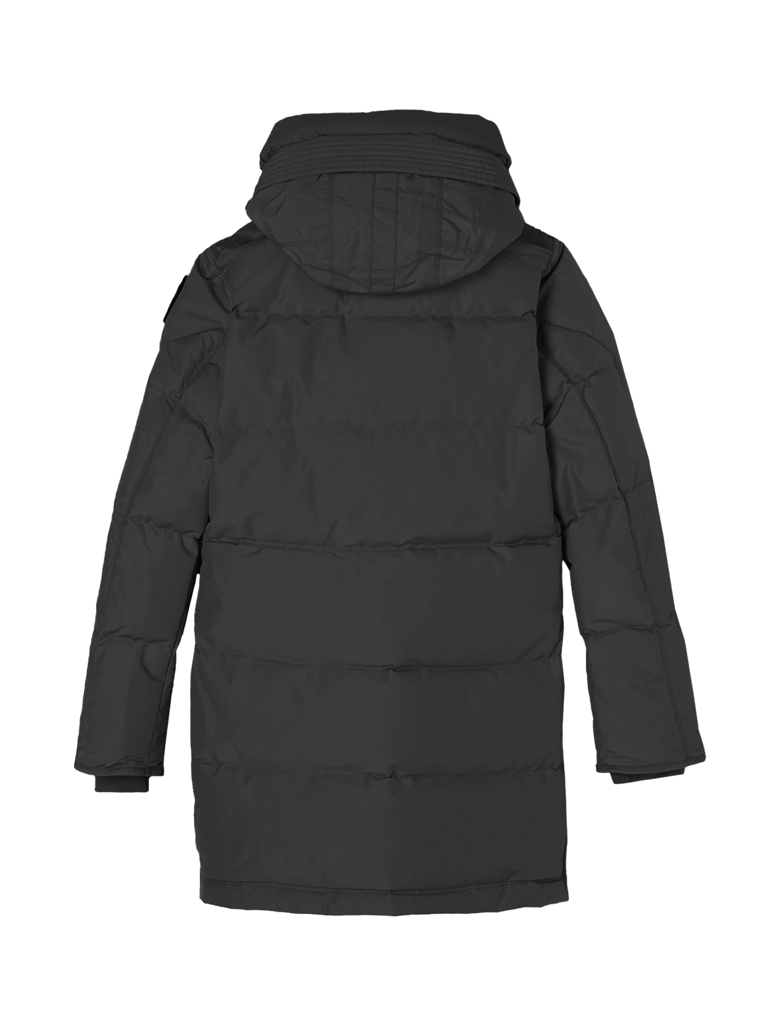 Long bear hooded down jacket