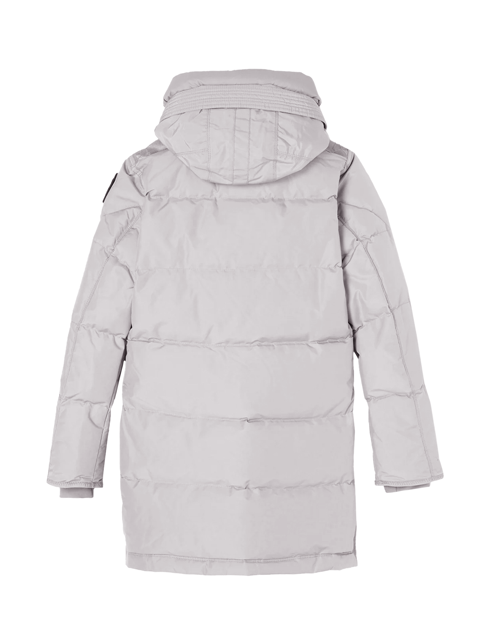 Long bear hooded down jacket