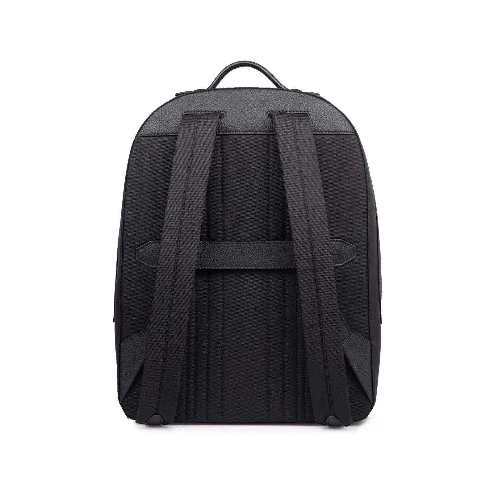 Nylon grained leather backpack
