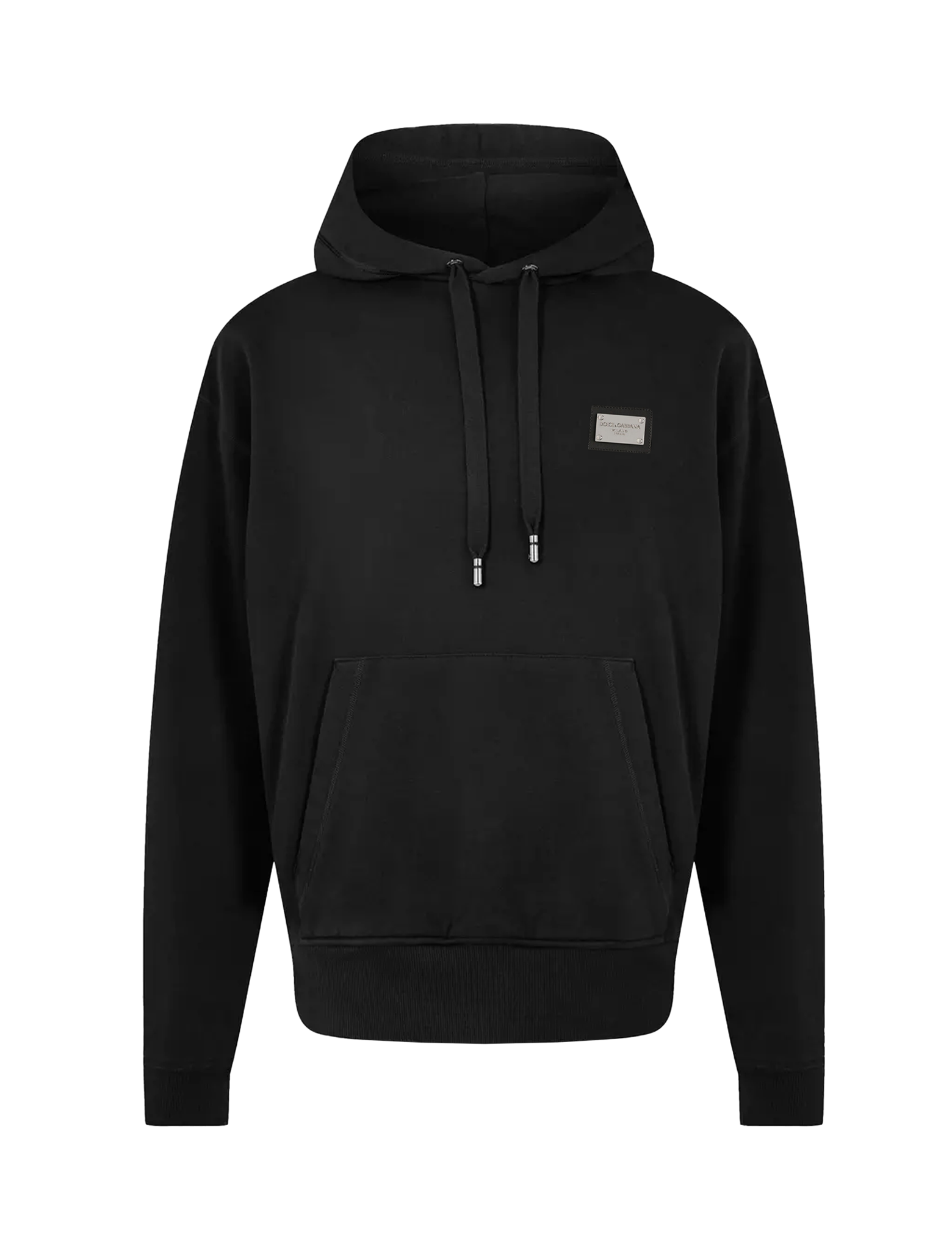 Plaque cotton hoodie