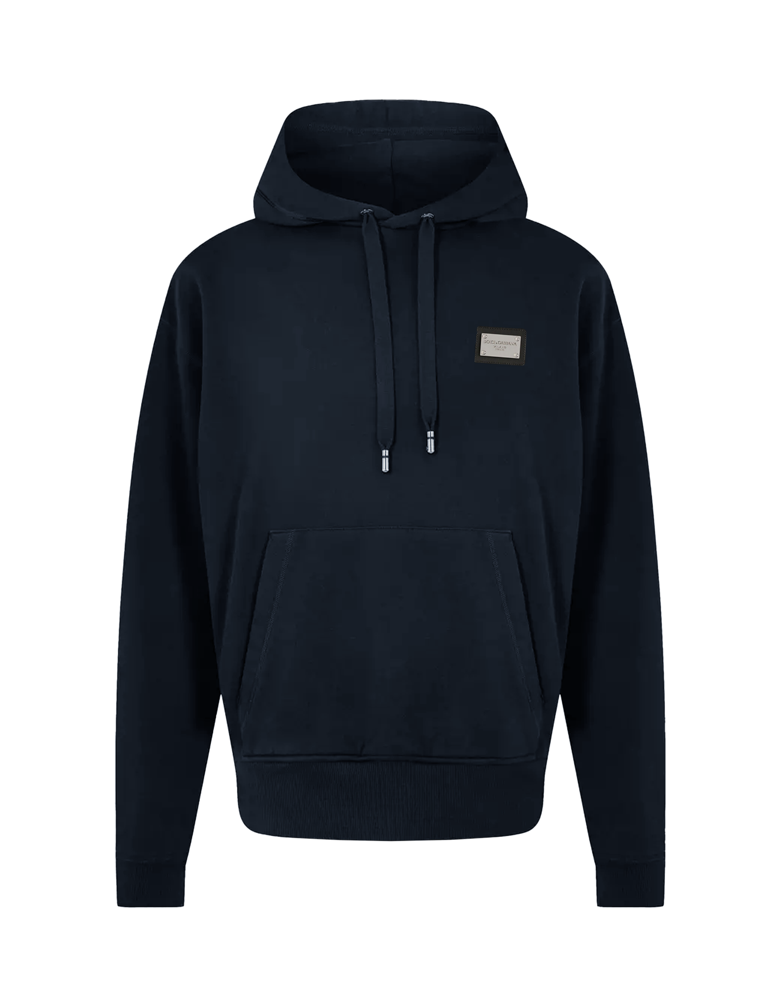 Plaque cotton hoodie