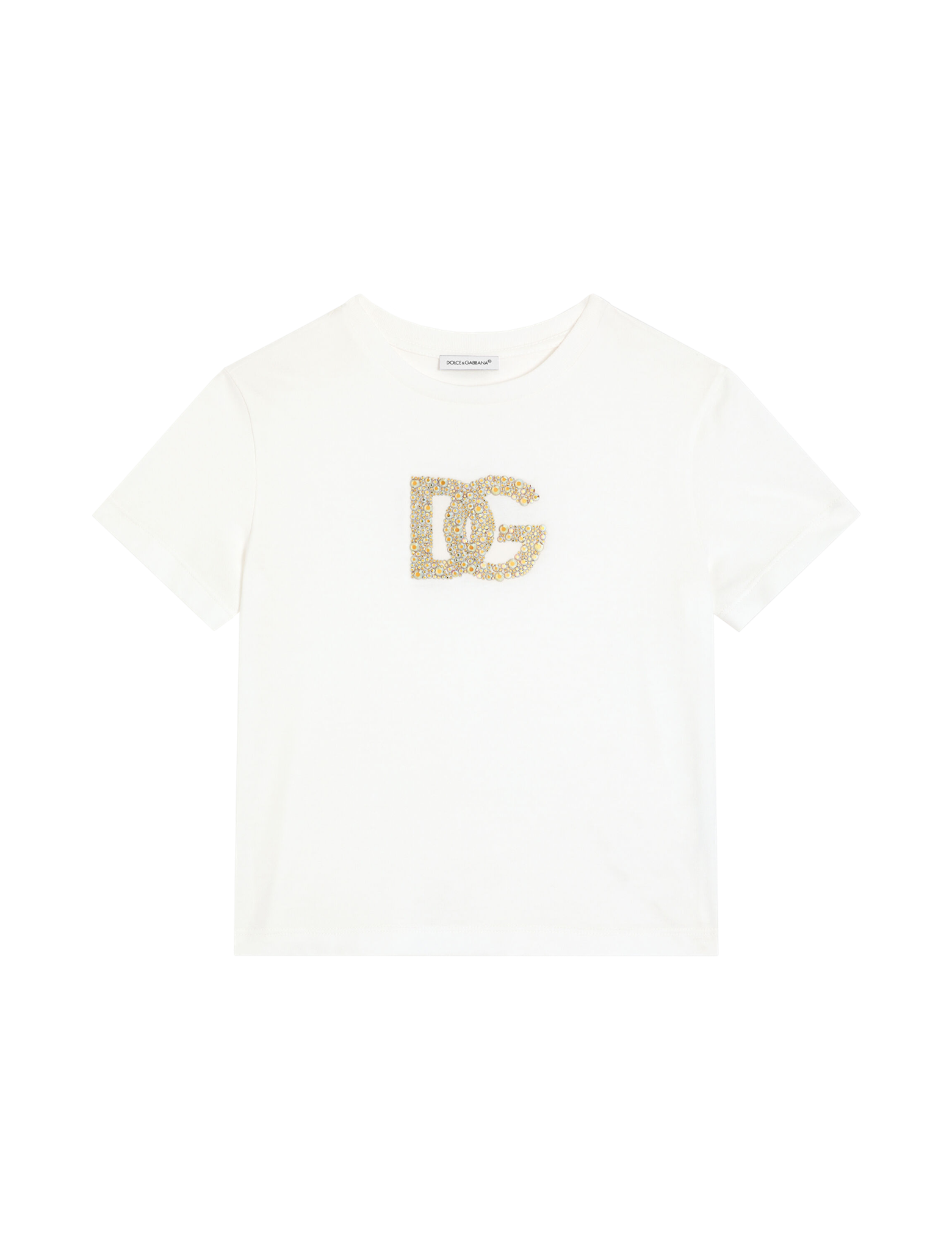 Rhinestone logo jersey t-shirt