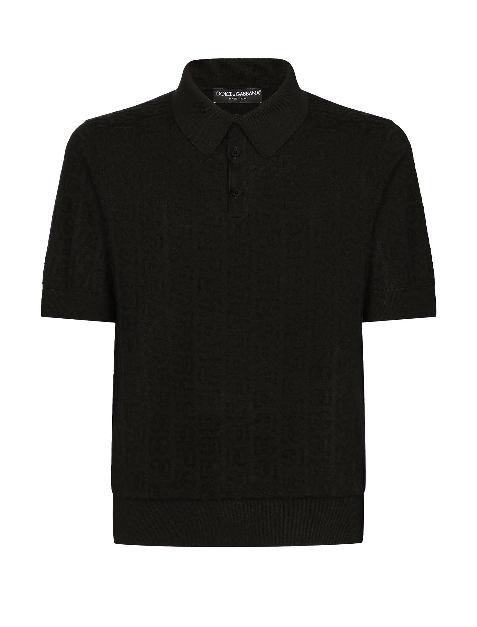 Silk jacquard logo polo