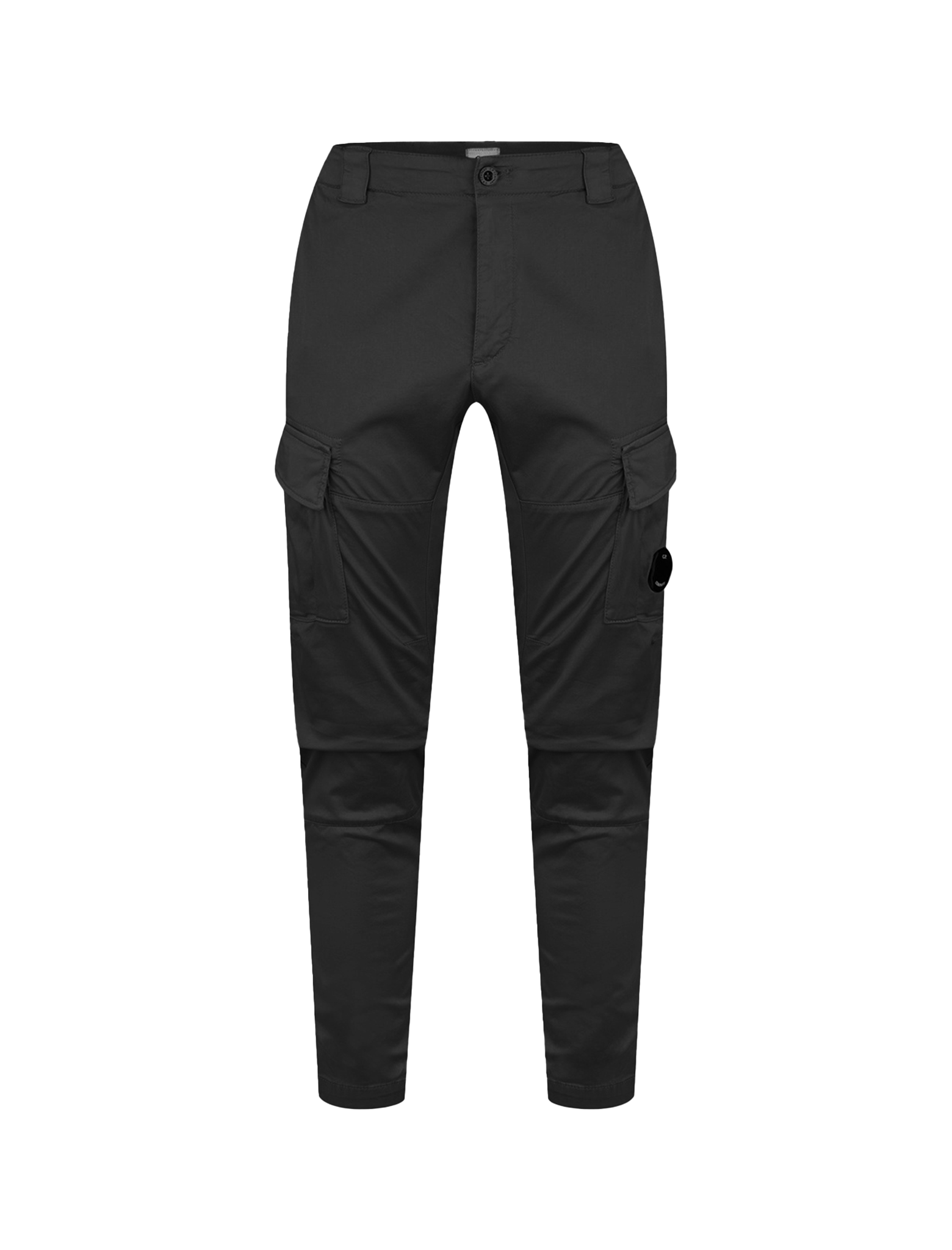 Stretch satin cargo pants