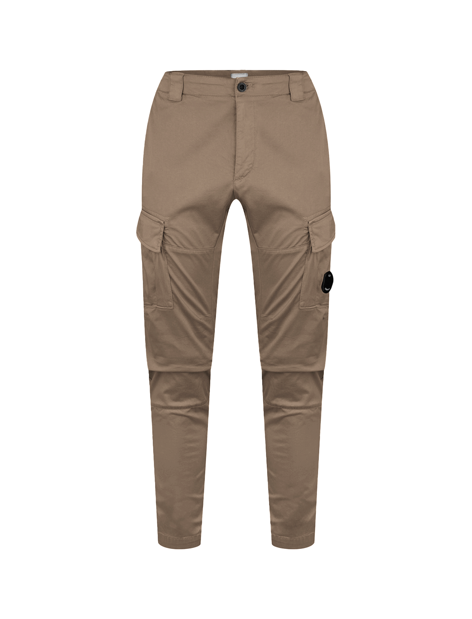 Stretch satin cargo pants