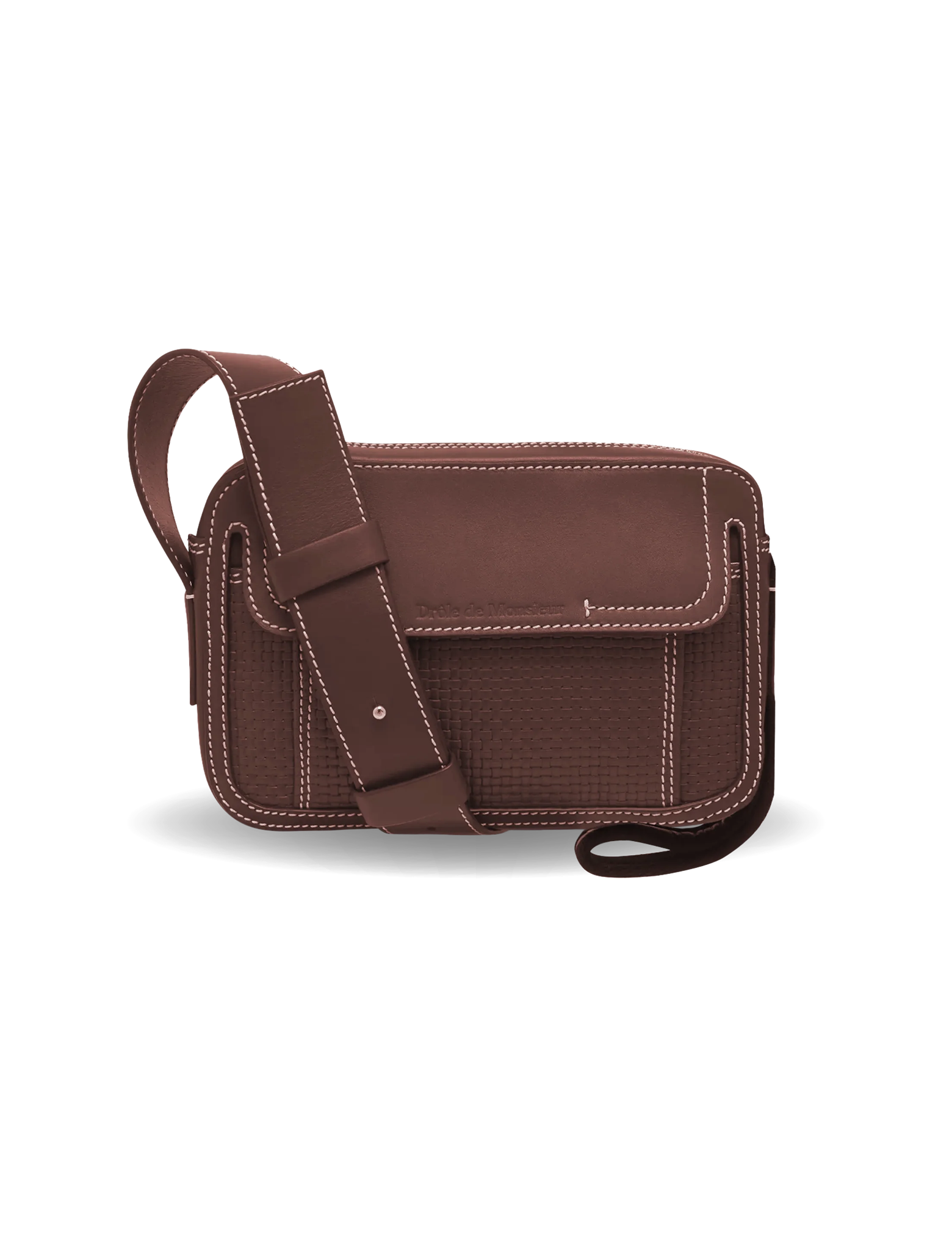 Surpiquée shoulder bag