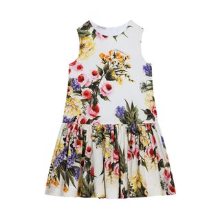 All-over garden poplin dress