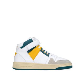 Lax leather mid-top sneakers